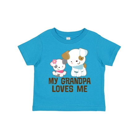 

Inktastic My Grandpa Loves Me Girls Gift Toddler Toddler Girl T-Shirt