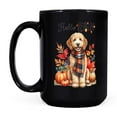 thumbnail image 2 of Hello Fall Goldendoodle Scarf Welcome Autumn with Leaves Pumpkins Mug Doodle Dog Lover Gifts Idea Coffee Tea Cup - 00011, 2 of 4