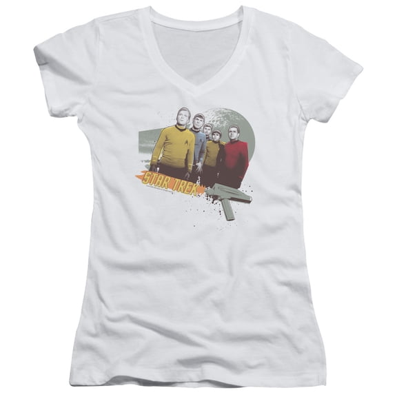 Star Trek Strange New Worlds Junior Women's V-Neck T-Shirt White