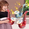 thumbnail image 1 of Plastic Saxophone Toy with Lights and Music | Portable Musical Instrument | 8 Scale Keys & Functions | Light Effects | Educational Early Learning Gift | 1 Piece | Battery Powered, 1 of 9
