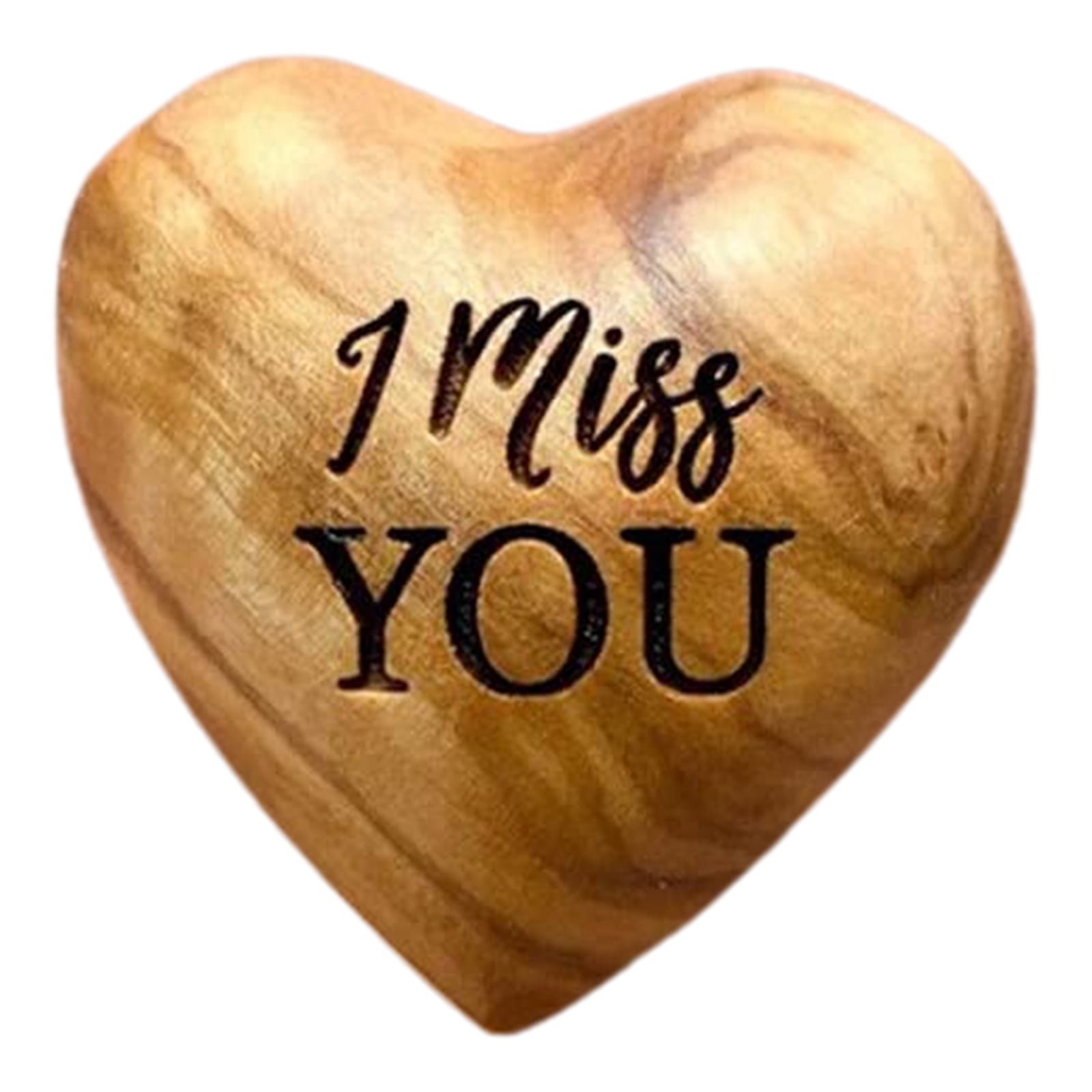 Little Pocket Hug Wooden Heart Token (I Miss You)
