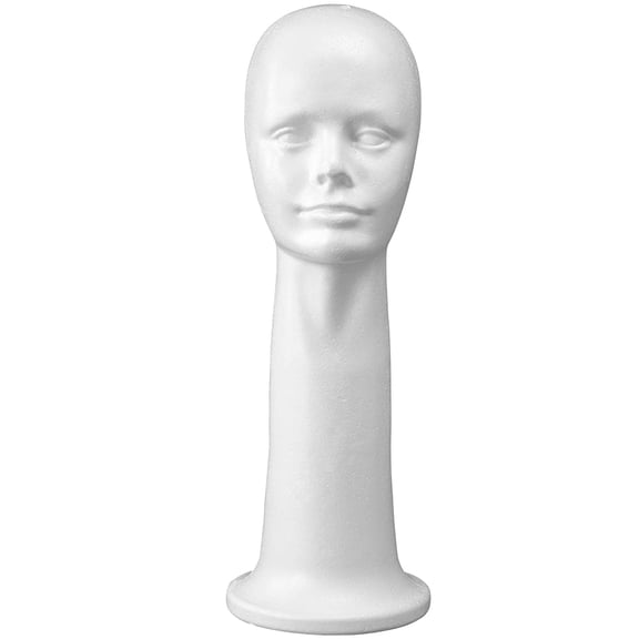 Adolfo Designs Styrofoam Foam Wig Head Mannequins Style, Model & Display 19"