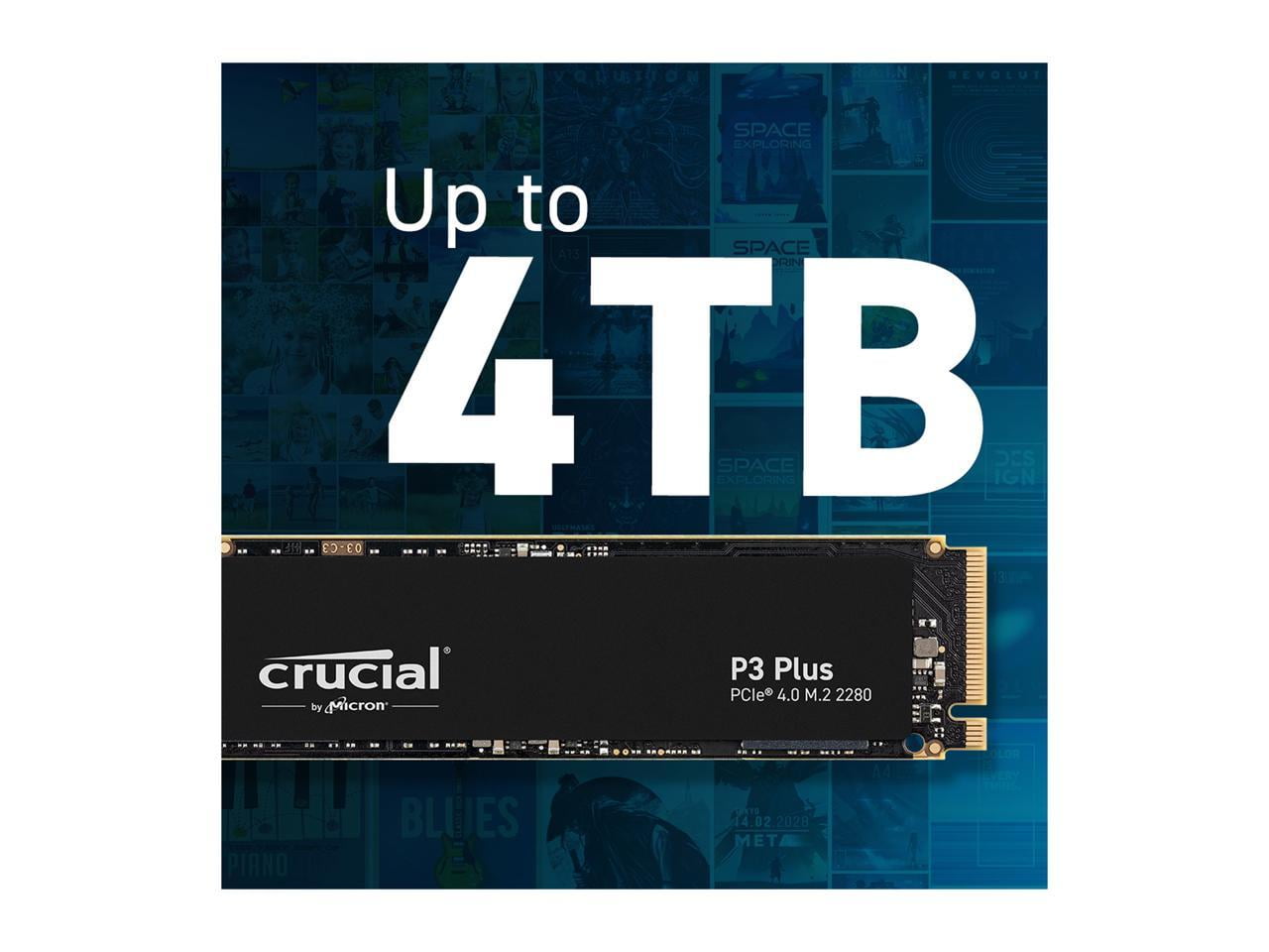 Crucial P3 Plus 1To M.2 PCIe Gen4 NVMe SSD interne - Jusqu’à 5000Mo/s -  CT1000P3PSSD8