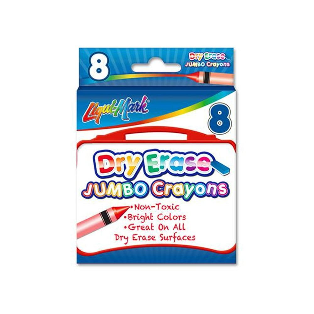 8 Pack Jumbo Dry Erase Crayons Assorted Colors