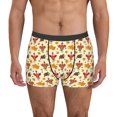 thumbnail image 1 of Fotbe Thanksgiving Turkeys Calzoncillos Tipo Boxer con Bolsa de Soporte Total para Hombre, X-Temp Fresco, Transpirable y de Secado Rápido-Large, 1 of 5