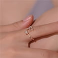 thumbnail image 4 of Youkk Initial Letter Ring for Women Girls Alloy Silver Alphabet Rings Adjustable Crystal Inlaid Initial Rings Gift Type1 Type17, 4 of 6
