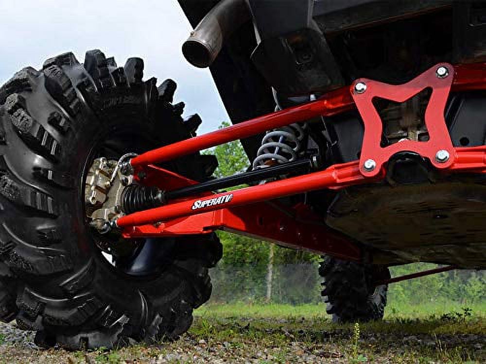 SuperATV Round Tubed Rear Radius Arms For Polaris RZR XP 1000 / 4 (2014+) – Red Powder Coat (RA01-002-0-03)