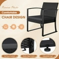 thumbnail image 4 of Devoko 3 Pieces Patio Furniture Set, Bistro Chairs with Coffee Table Set, Outdoor Wicker Bistro Set for Garden, 4 of 7