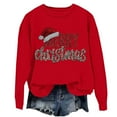 thumbnail image 5 of JFGHDG Christmas Sweatshirts Womens Long Sleeve Tops Womens Sweatshirt Graphic Hoodies Womens Fall Tops Crewneck Sweatshirt Red L, 5 of 5
