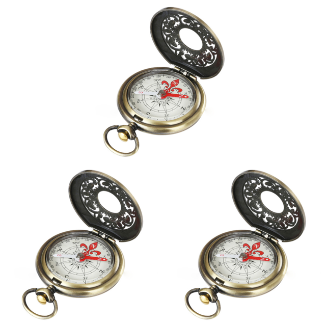 Reloj Bolsillo Retro Con Tapa Hueca Bronce Metal para Exteriores