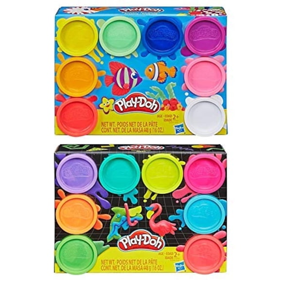 Play-Doh de material para esculpir, paquete de 8 unidades, arcoíris y neón