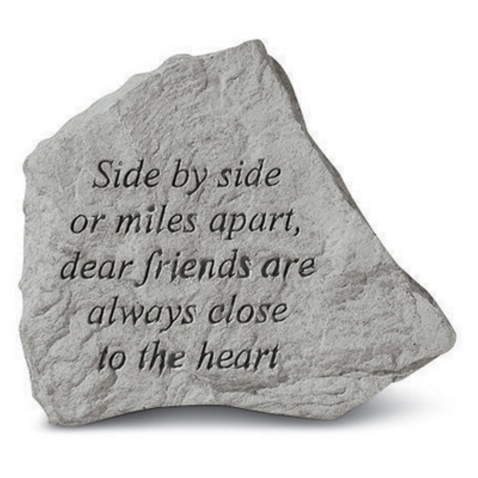 Side By Side Or Miles Apart Garden Accent Stone by Kay Berry