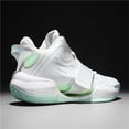 thumbnail image 3 of Novetra Men's Basketball Shoes Breathable Anti Slip Wear Resistant Super Light Sneakers Outdoor Cushioning Workout Fashion Running - A-WHITE_4, 3 of 5