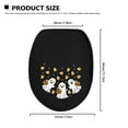thumbnail image 5 of ZIATUBLE Halloween Ghost Toilet Lid Cover Washable Spooky Toilet Seat Covers for Bathroom Pumpkin Candy Toilet Seat Cover Protector Universal Toilet Lid Covers Soft for Home Decor, 5 of 6
