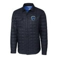 thumbnail image 2 of Men's-Cutter & Buck  Navy Sporting Kansas City Rainier PrimaLoft Eco Insulated Quilted Shirt Jacket, 2 of 3