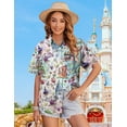 thumbnail image 4 of ALLTB Magical Shirt for Women Funny Graphic Hawaiian Shirts Princess Castle T-shirt Family Vacation Button Up Short Sleeve Tops, 4 of 7