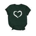 thumbnail image 4 of Innerwin T-shirt à Col Rond pour Femmes T-shirt Tenue Quotidienne T-shirt Mode à Imprimé Cœur Vert Noirâtre m, 4 of 7