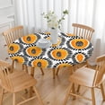 thumbnail image 3 of Round Picnic Table Cloth 100% Waterproof & Oil Proof, Elastic Fitted Table Cover for 36"-44" Round Tables, for Dining, Camping, Outdoor, 3 of 7