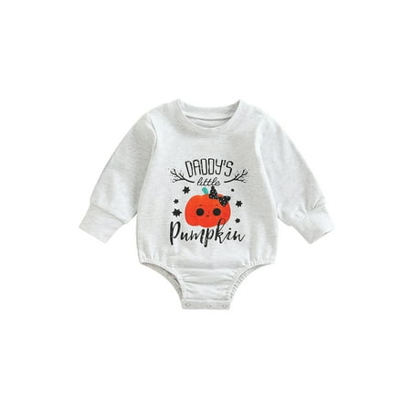 

Ma&Baby Newborn Baby Boy Girl 1st Halloween Sweatshirt Romper Pumpkin Bodysuit Clothes 0-24 Months