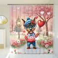 thumbnail image 3 of Happy Valentine’s Day Adorable Doberman Pinscher Puppy Holding Heart Balloon Shower Curtain Doberman Dog Lover Gifts Waterproof Bathroom Bathtub Curtain - 00030, 3 of 5