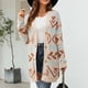 thumbnail image 5 of Puntoco Mujer Color Sólido Cardigan Lana Suéter Bolsillo Recreativo Manga Larga Tops Liquidación Puntoco Puntoco-235, 5 of 7