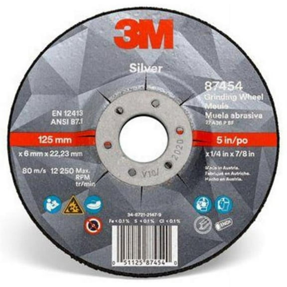 3M 103145405 87454 T27 Grind Wheel - 5 x 0.25 x 0.87 in.