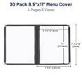 thumbnail image 6 of WeChef 40 pack 8.5"x11" Restaurant Menu Book Covers 4 Page 8 View Book Style for Cafe Hotel Bar Black, 6 of 9