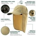 thumbnail image 7 of TOP-EX XL/XXL Waterproof Baseball Cap Men with Neck Flap UV Protection Sun Hats Women, Foldable Summer Hats Safari Hiking Outdoor Hat Breathable Adjustable Khaki XL XXL, 7 of 7