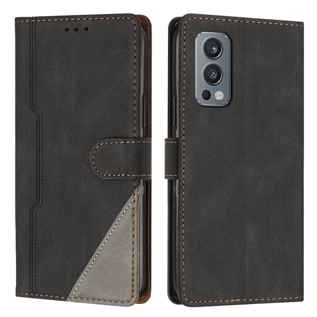 Case for OnePlus Nord 2 5G PU Leather Flip Folio Cover with Card Holders Magnetic Closure Folding Kickstand