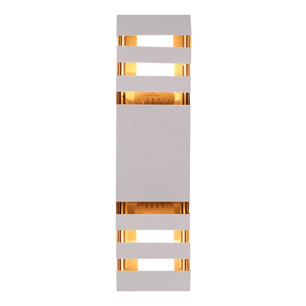 Moderno Impermeable Arriba Abajo Aluminio Cuboide Led Lámparas De Pared Doble Cabeza Lámpara De Pared Exterior E27 Enchufe Ac 85-240V Para Patio Jardín Porche Corredor Yuarrent HA024335-01