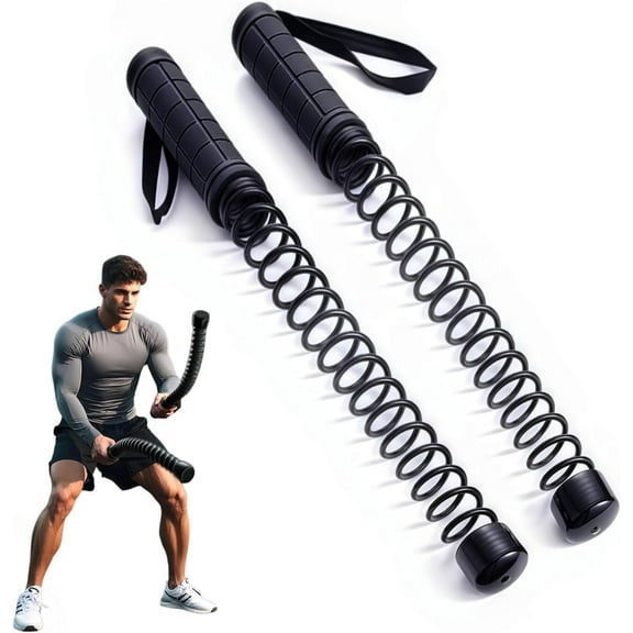 2PCS Ropeless Battle Ropes, Portable Workout Ropes for Home Gym Home Workout, HIIT Workouts Low-Impact Cardio Training Strength Training Core Muscle Building, Men Women