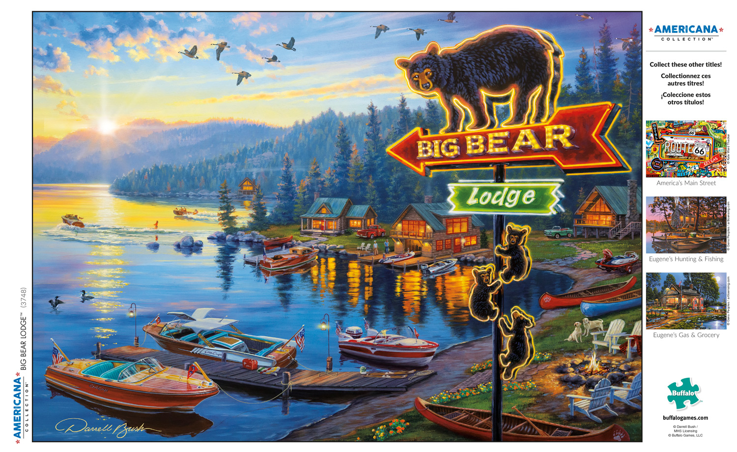 Buffalo Games - Darrell Bush - Big Bear Lodge - 500 Piece Jigsaw Puzzle