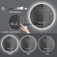LED Lighted 24" / 32" Wall Mounted Frameless Smart Bathroom Vanity ...