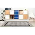 thumbnail image 2 of Casavani Handmade rug Dining room rug Blue Geometric Cotton kilim 2.6x10 Feet, 2 of 5