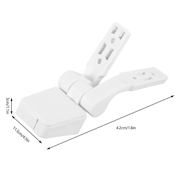 Amosfun White ABS Toilet Seat Hinge Replacement Kit with 8 Screws - Toilet Seat Fixings and Fittings