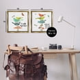 thumbnail image 4 of Stupell Industries Flock Together Share Birds Animals Painting Gold Floater Framed Canvas Art Print Wall Art, 18 x 18, Set of 2, 4 of 10