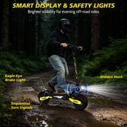 EOEOTWO GT06 Electric Scooter for Adults, 30 MPH Fast E-Scooter with 1200W Motor, 25 Miles Range, 11 Off-Road Tubeless Tires & Dual Suspension, 330 lbs Max Load Foldable Commuting Scooter