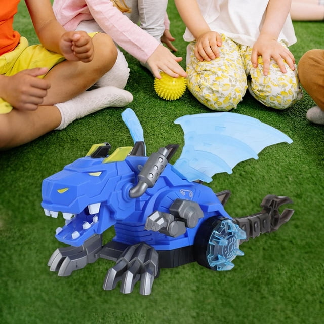 Juguete de Dinosaurio Que Camina ños Dinosaurio Eléctrico con Niebla de , Luz LED Y Música, Tiranosaurio de Rotación de 360 degree con Azul Baoblaze dinosaurio andante