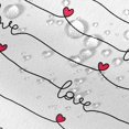 thumbnail image 5 of JOOCAR Valentine's Day Romantic Red Love Heart Lines Polyester Shower Curtain for Bathroom, 72"x72", 5 of 7