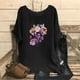 thumbnail image 2 of Blusas de Manga Corta para las Mujeres Mezcla de Lino de Ajuste Suelto Top de Bordado, Blusas para las Mujeres Casual, 2 of 3
