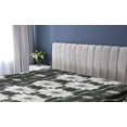 thumbnail image 5 of Ambesonne Floral Design Fitted Sheet, Boho Monochrome Bloom, Full Size, Charcoal Grey White, 5 of 5