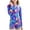 Multicolor., variant on Agkizg Girls One-Piece Swimsuit Long Sleeve Rashes Guard Sun Protection Round Neck Print Swimwear for Kids Youth Teens Swimming Bathing Suits
