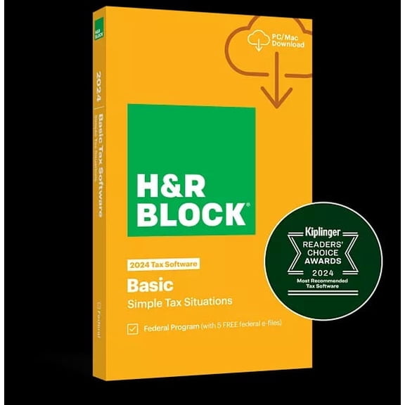 Open Box H&R Block Tax Software Basic 2024