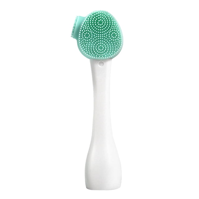 Seitruly Cepillo de limpieza facial Cepillo de masaje facial de silicona Limpiador facial exfoliante, cabeza única, verde blanco Type3 NO3 Seitruly CE000455-04