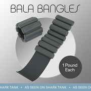 Bala Bangles Wrist & Ankle Weights for Women & Men (Charcoal) - 1 Pound Silicone Bracelet Set