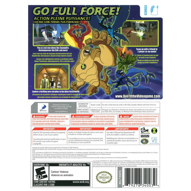 Ben 10 - Time Warner Ben 10 Alien Force Wii - Walmart.com
