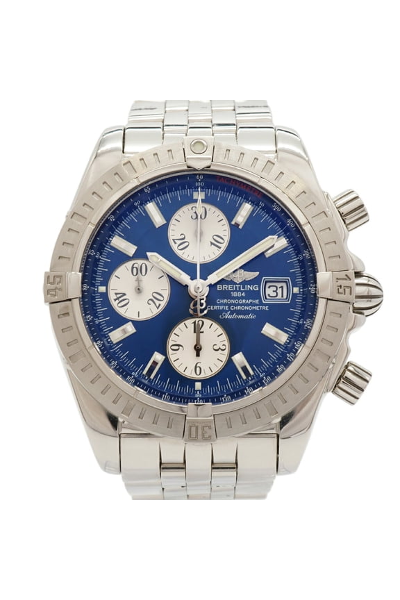 Pre-Owned Breitling Chronomat Evolution A156C45PA A13356 Navy Dial Men's Watch