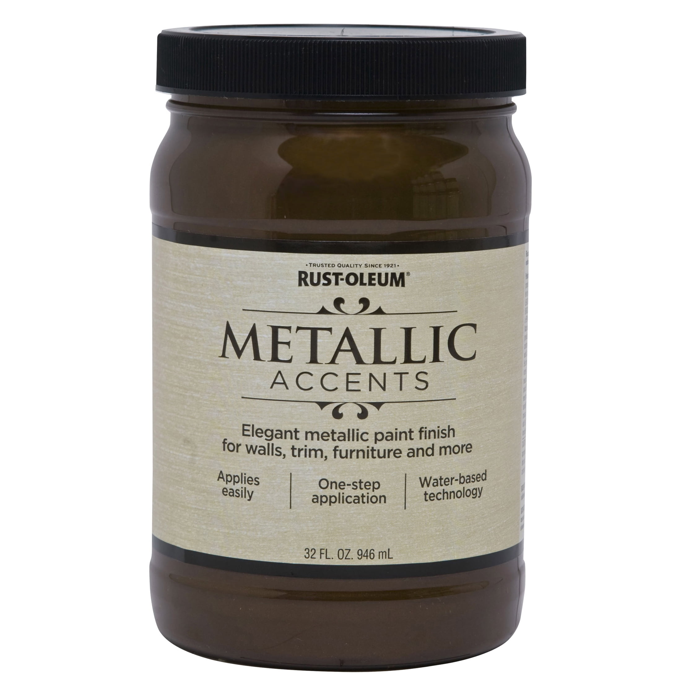 2 Pack, Classic Bronze, Rust-Oleum Metallic Accents Paint- 253535, Quart
