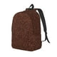 thumbnail image 1 of Disketp Dark Brown Glitter Mochila de Lona Estampada, Mochila Escolar de Viaje Ligera para Estudiantes y Portátil-Medium, 1 of 5