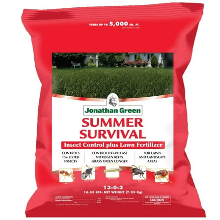 Jonathan Green Summer Survival Insect Control Plus Lawn Fertilizer, 5M (Covers up to 5,000 sq ft)